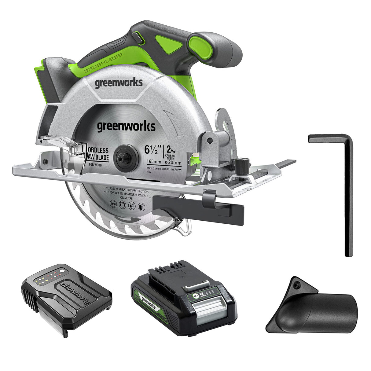 POWERALL 24V Circular Saw 165mm - 2Ah Battery