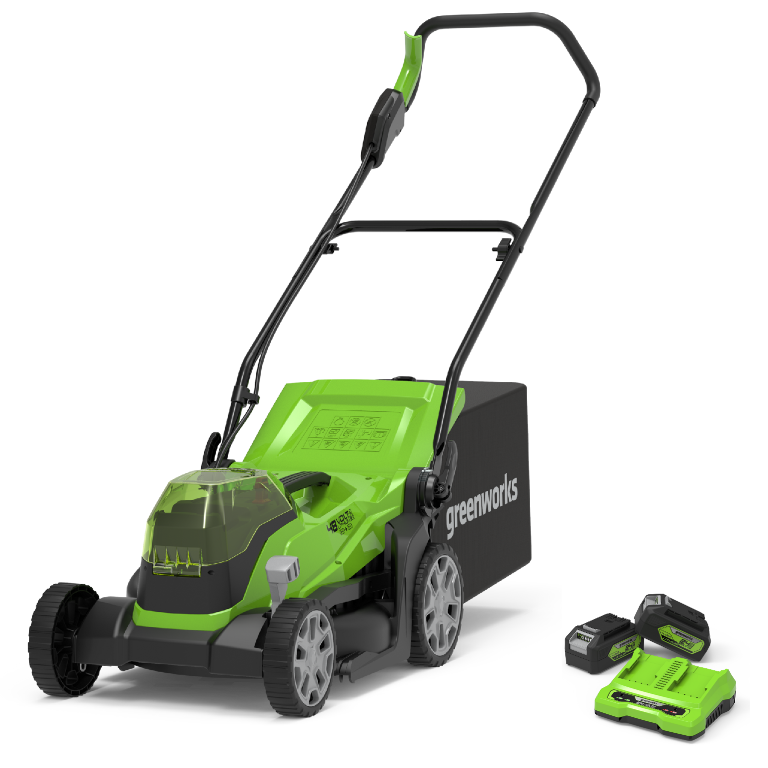 24V+24V Lawn Mower 36cm - 2x 4Ah Battery