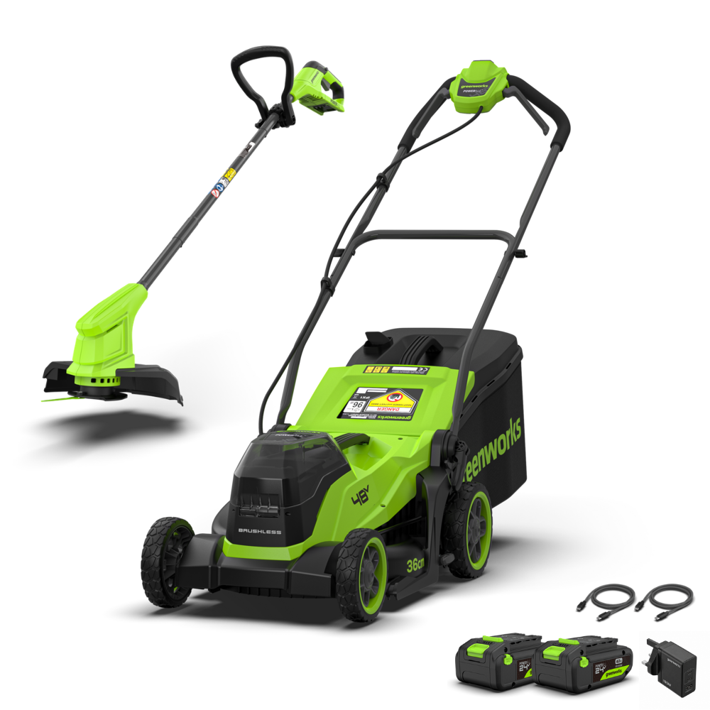 POWERALL 48V (24V x 2) Lawn Mower 36cm + 24V Grass Trimmer 25cm Gen. II Set