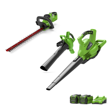 40V Hedge Trimmer 61cm + Leaf Blower / Vacuum 280 km/h Set