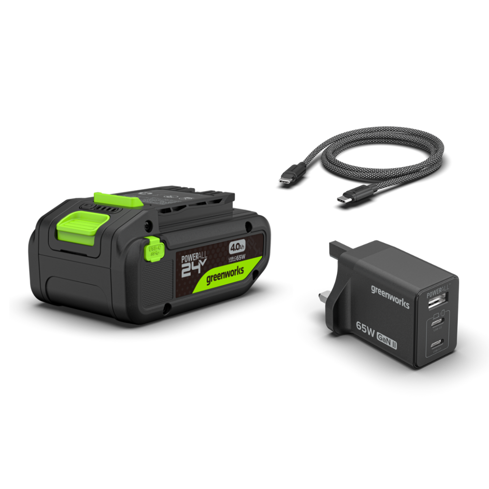 POWERALL 24V Starter Kit 4Ah USB-C Battery + 65W Charger