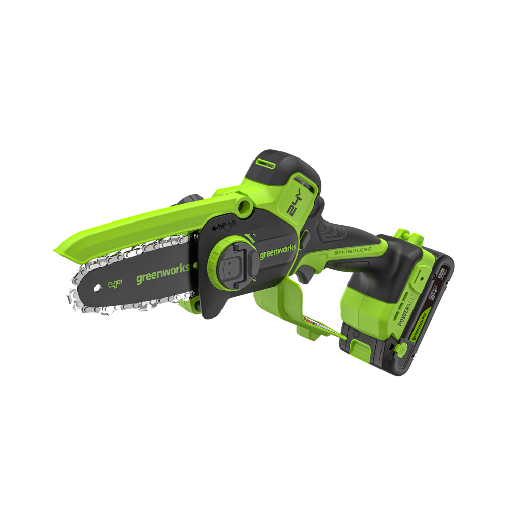 POWERALL 24V Mini Chainsaw 10cm Gen. II with Extension Pole - 2Ah Battery