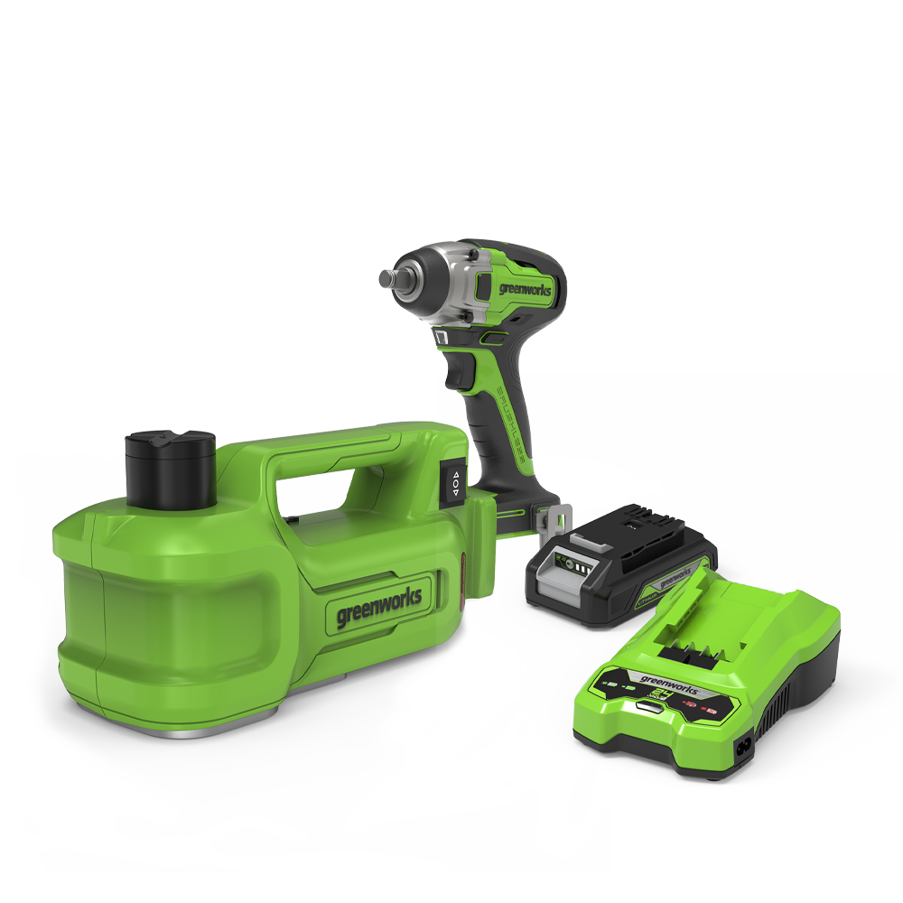 POWERALL 24V Tyre Change Set - Jack + Impact Wrench 400Nm