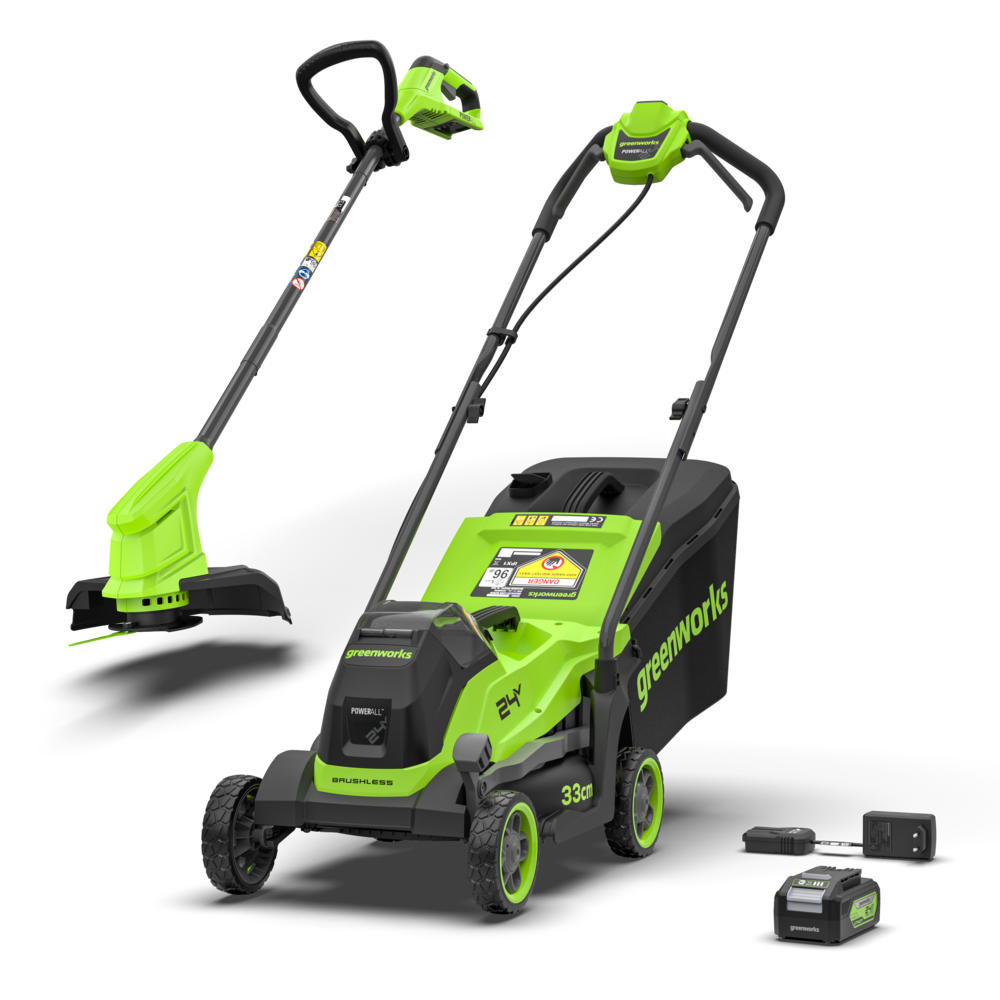 POWERALL 24V Lawn Mower 33cm + Grass Trimmer 25cm Gen. II Set