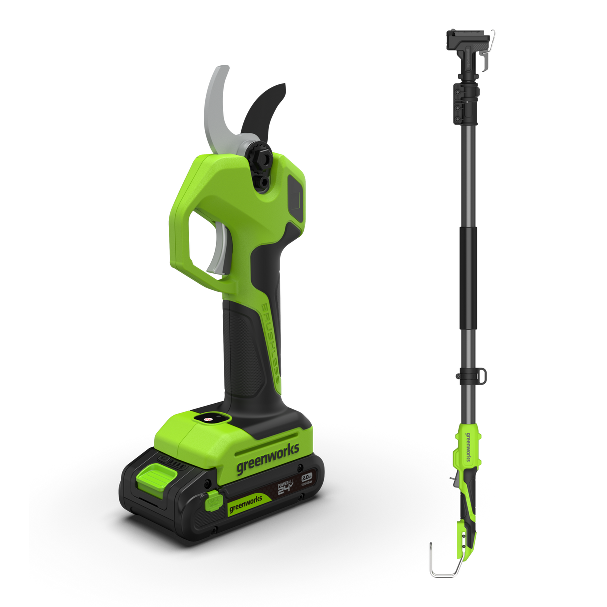 POWERALL 24V Pruning Shear with Extension Pole - 2Ah Battery
