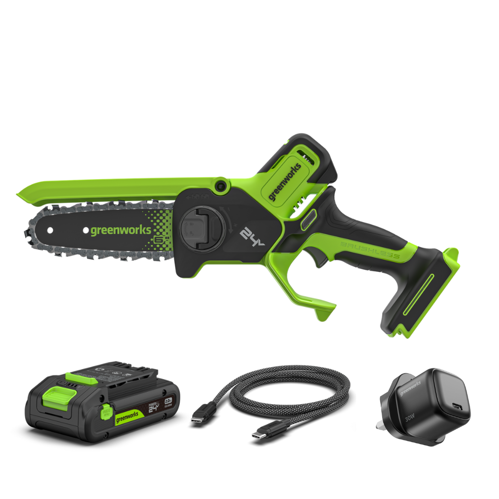 POWERALL 24V Mini Chainsaw 15cm Gen. II - 2Ah Battery