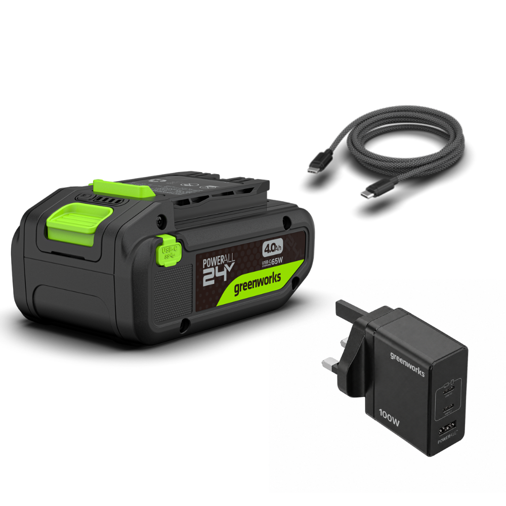 POWERALL 24V Starter Kit 4Ah USB-C Battery + 100W Charger