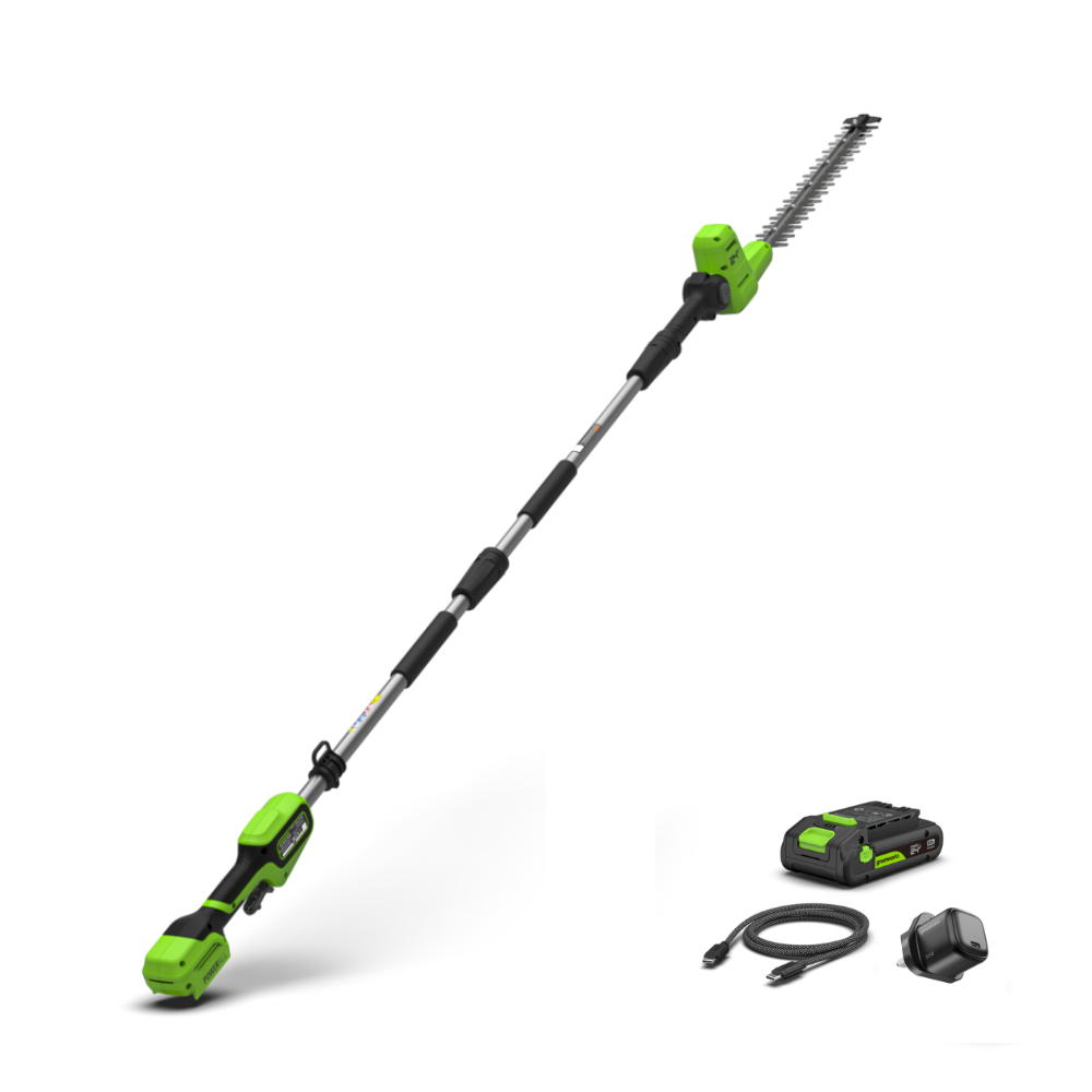 POWERALL 24V Pole Hedge Trimmer 51cm Gen. II - 2Ah Battery