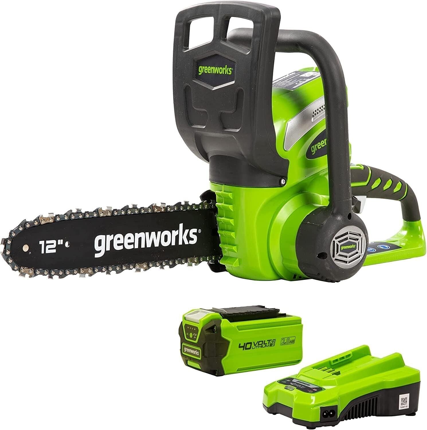 40V Chainsaw 30cm with 2Ah Battery Charger
