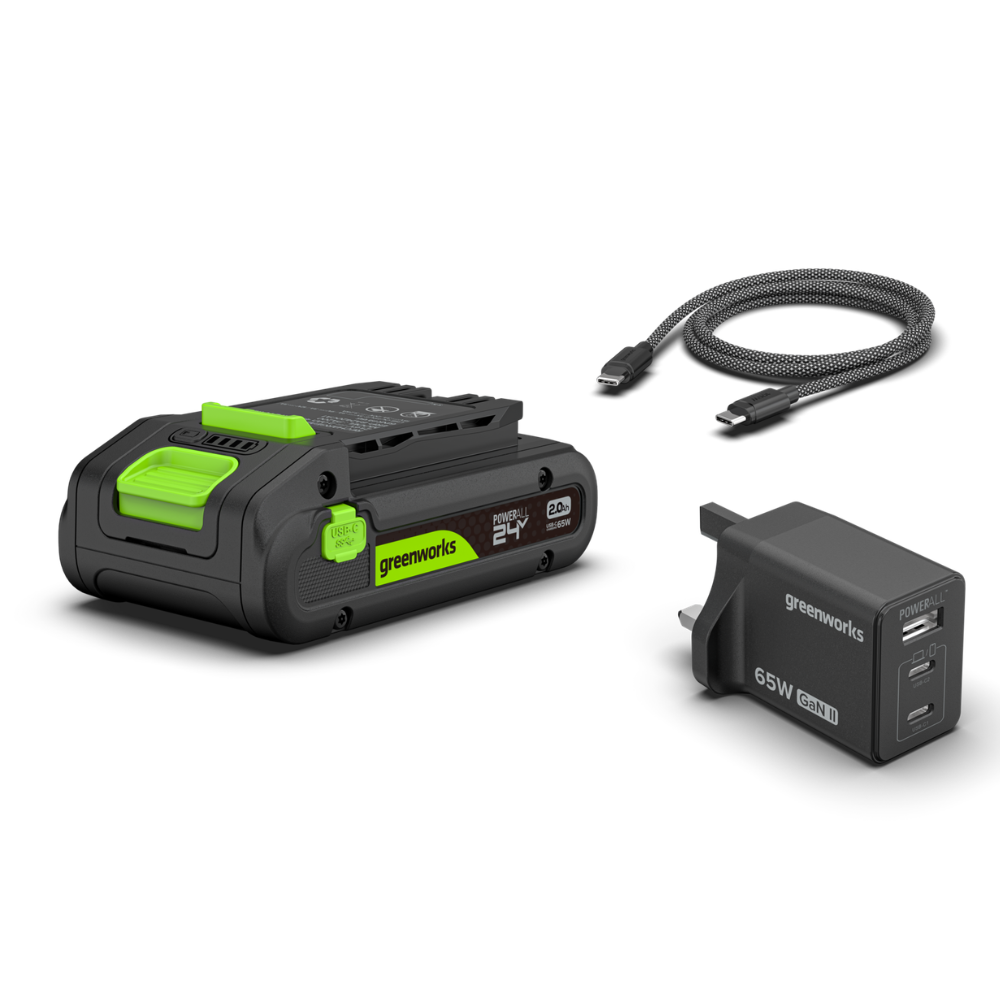 POWERALL 24V Starter Kit 2Ah USB-C Battery + 65W Charger