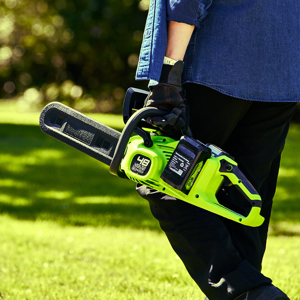 POWERALL 48V (24V x 2) Chainsaw 36cm - 2x 4Ah Battery