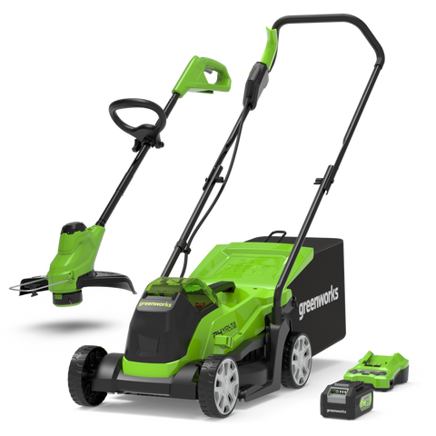 24V Lawn Mower 33cm + Grass Trimmer 25cm - 4Ah Battery