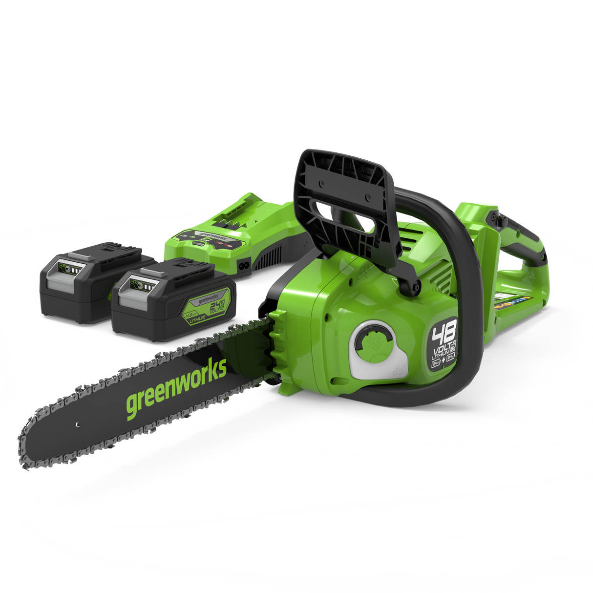 POWERALL 48V (24V x 2) Chainsaw 36cm - 2x 4Ah Battery