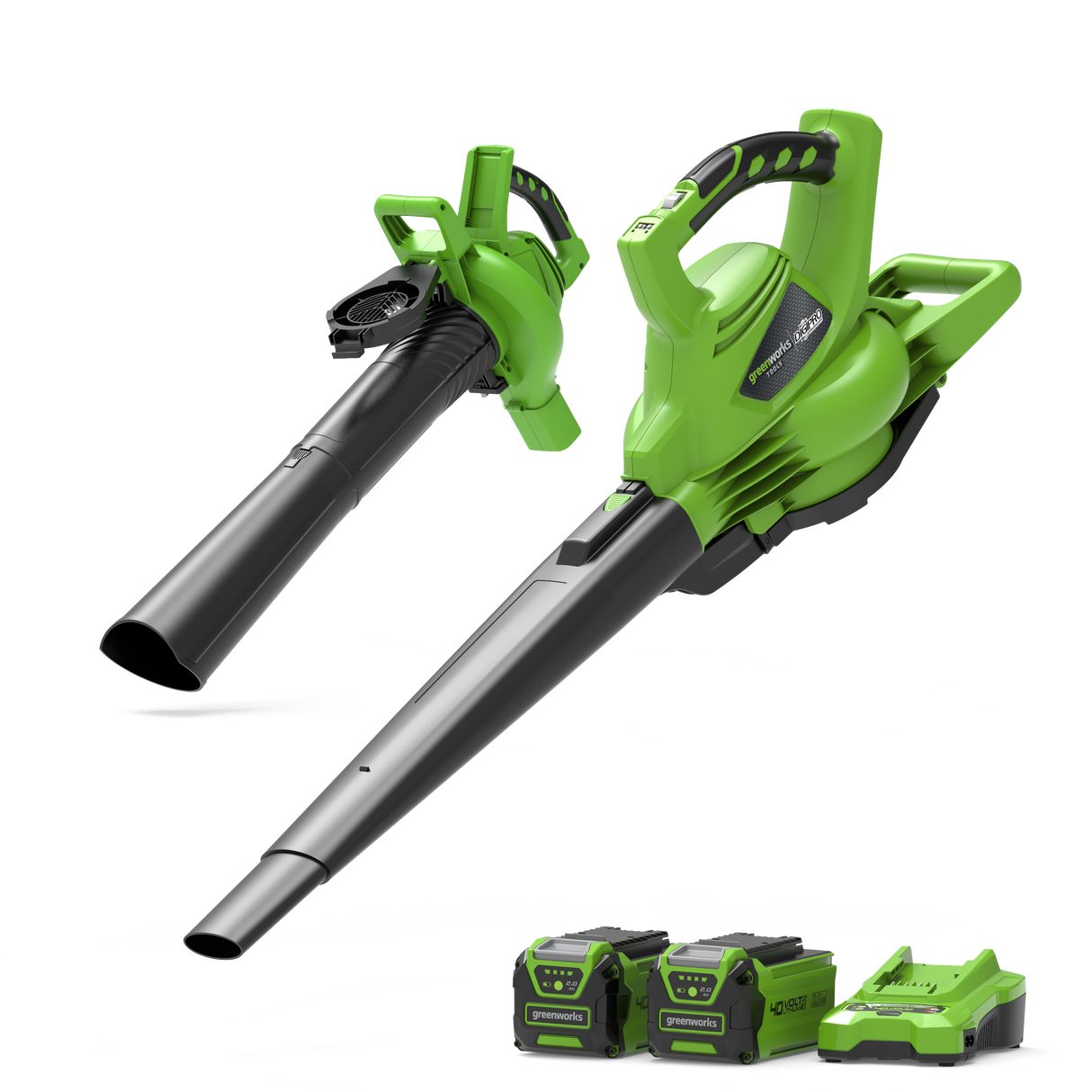 40V Leaf Blower / Vacuum 280 km/h - 2x 2Ah Battery