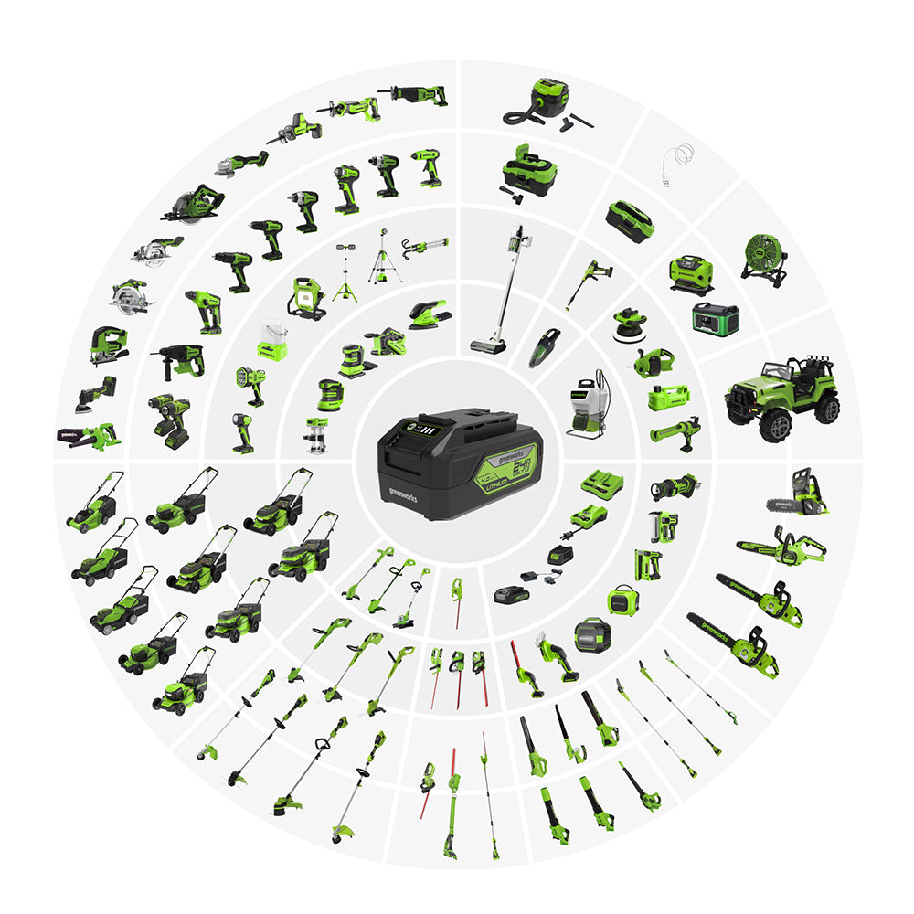 48V (24V x 2) Lawn Mower 41cm - 2x 2Ah Battery