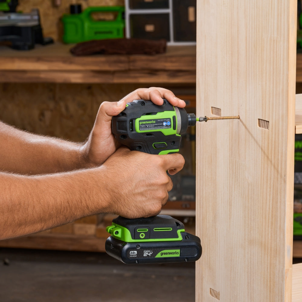 POWERALL 24V Drill Driver + Impact Driver Set - 2x 2Ah Batteries