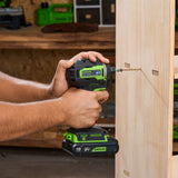 POWERALL 24V Drill Driver + Impact Driver Set - 2x 2Ah Batteries