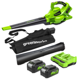 POWERALL 48V (24V x 2) Leaf Blower / Vacuum 322 km/h - 2x 4Ah Battery