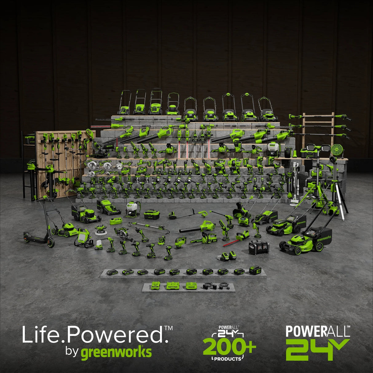 POWERALL 48V (24V x 2) Dethatcher / Scarifier 2-in-1 38cm - tool only