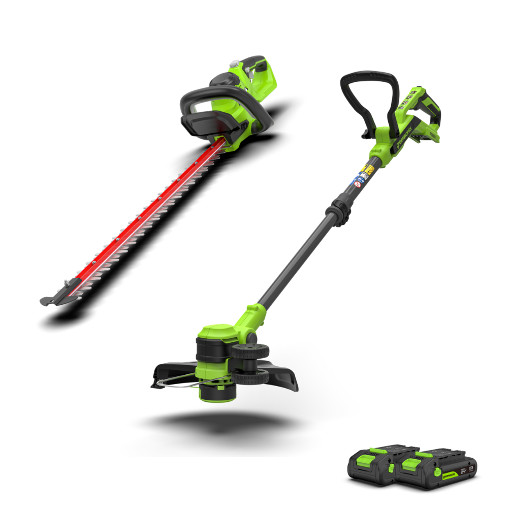 POWERALL 24V Grass Trimmer 30cm + Hedge Trimmer 61cm Set