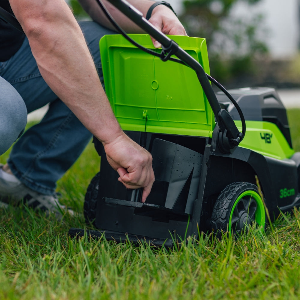 POWERALL 48V (24V x 2) Lawn Mower 36cm - 2x 4Ah Battery