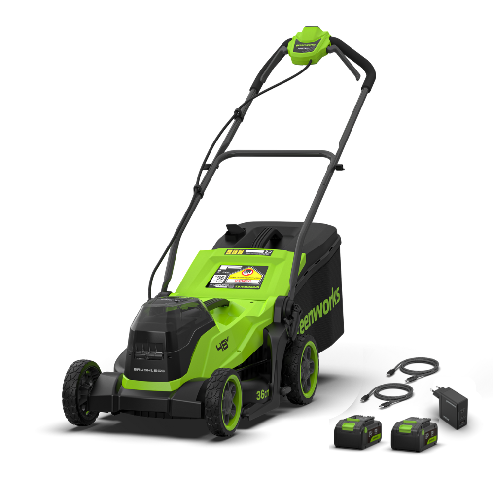 POWERALL 48V (24V x 2) Lawn Mower 36cm - 2x 4Ah Battery