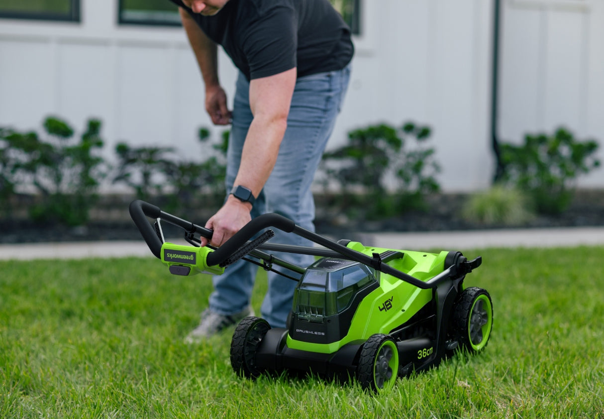 POWERALL 48V (24V x 2) Lawn Mower 36cm - 2x 4Ah Battery