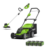 40V Lawn Mower 41cm + Grass Trimmer 30cm Set
