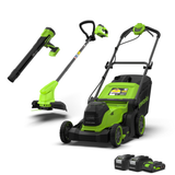 POWERALL 48V (24V x 2) Lawn Mower 41cm + 24V Grass Trimmer 25cm + 24V Pistol Blower 209 km/h Set