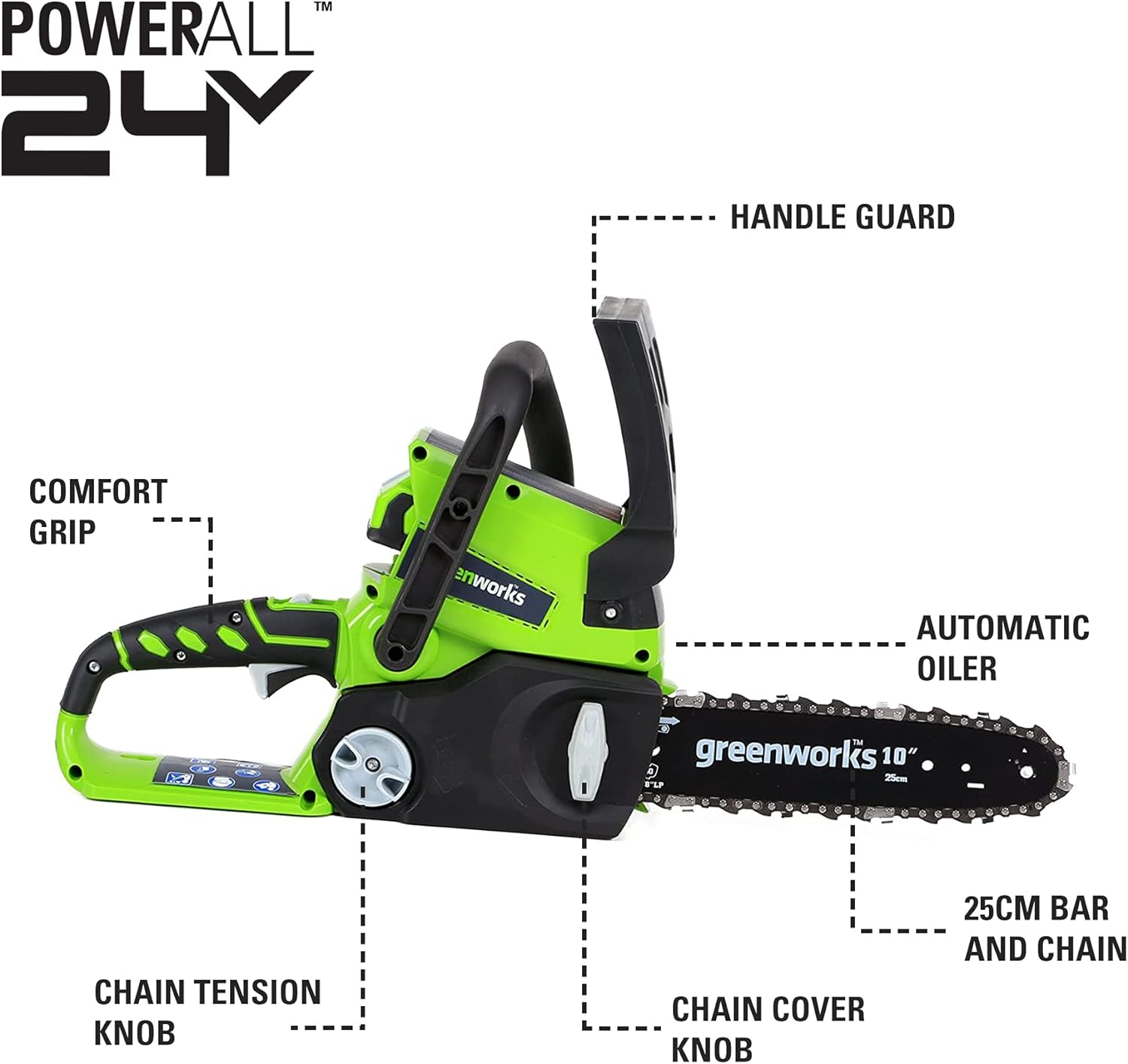 24V Chainsaw 25cm - tool only