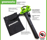 POWERALL 48V (24V x 2) Leaf Blower / Vacuum 322 km/h - tool only