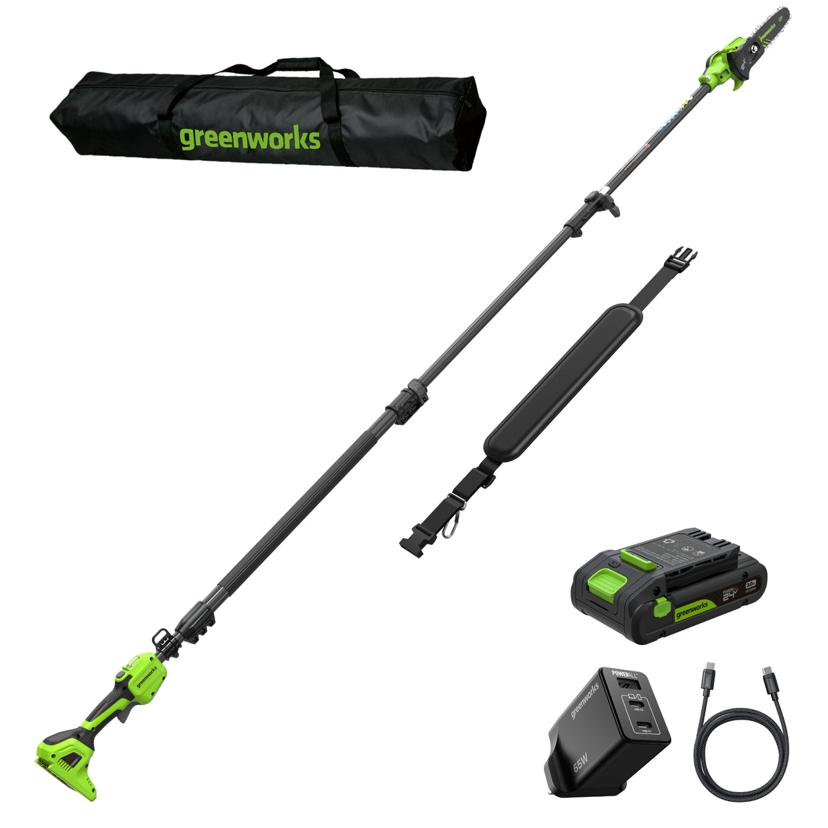 POWERALL 24V Telescopic Pole Saw 20cm - 3Ah Battery