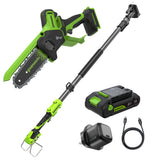 POWERALL 24V Mini Chainsaw 15cm Gen. II with Extension Pole - 2Ah Battery