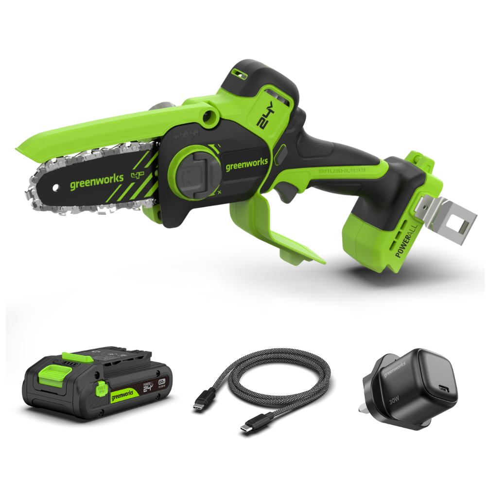 POWERALL 24V Mini Chainsaw 10cm Gen. II - 2Ah Battery