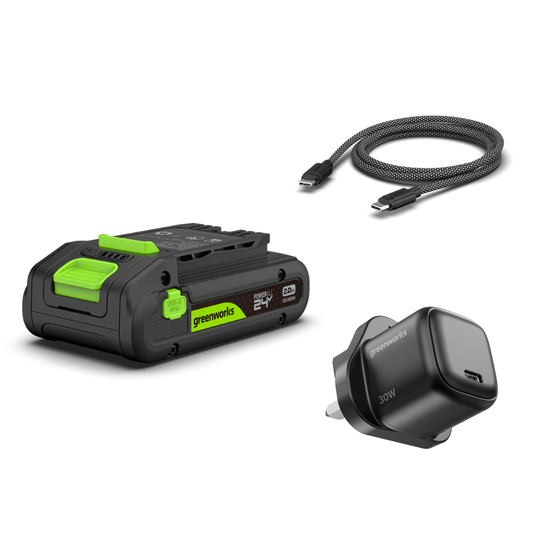 POWERALL 24V Starter Kit 2Ah USB-C Battery + 30W Charger