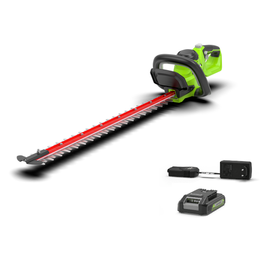 24V Hedge Trimmer 61cm - 2Ah Battery