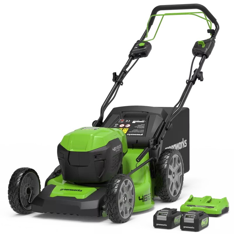 POWERALL 48V (24V x 2) Lawn Mower 46cm Self-Propelled - 2x 4Ah Battery