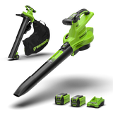40V Leaf Blower / Vacuum 370 km/h - 2x 2Ah Battery
