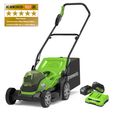 24V+24V Lawn Mower 36cm - 2x 4Ah Battery