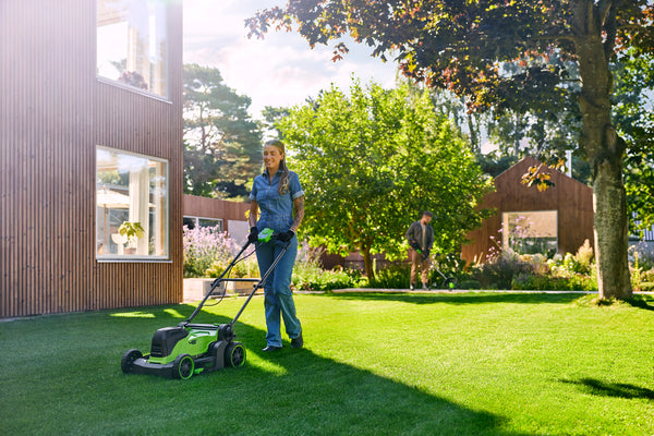 POWERALL 48V (24V x 2) Lawn Mower 41cm + 24V Grass Trimmer 25cm + 24V Pistol Blower 209 km/h Set