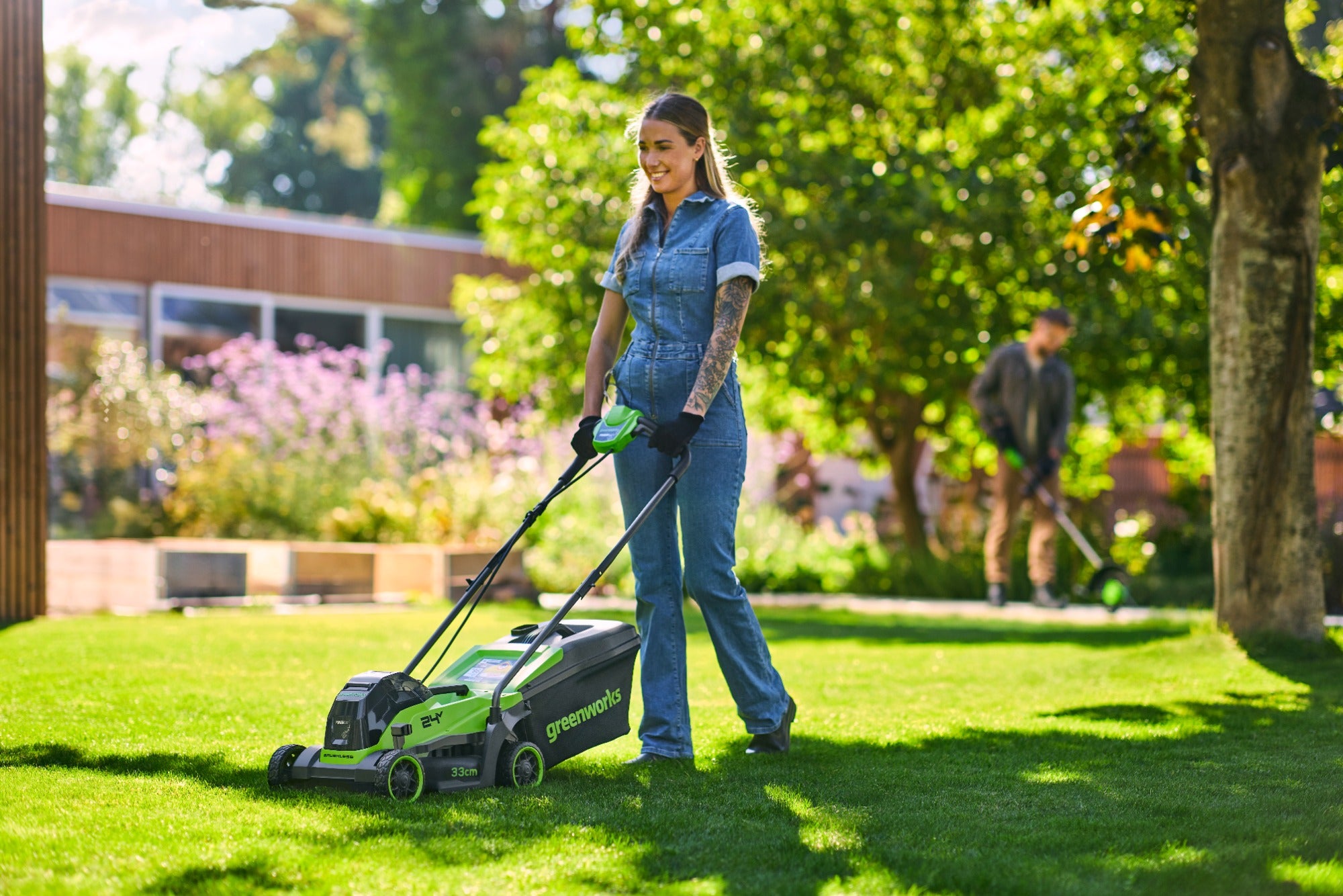 24V Lawn Mower 33cm + Grass Trimmer 25cm Gen. II Set