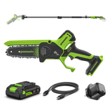 POWERALL 24V Mini Chainsaw 15cm Gen. II with Extension Pole - 2Ah Battery