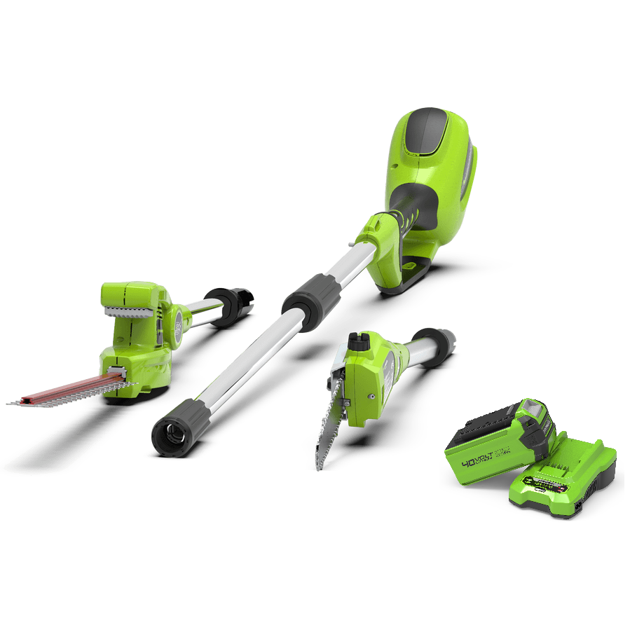 40V Pole Saw & Hedge Trimmer - 2Ah Battery