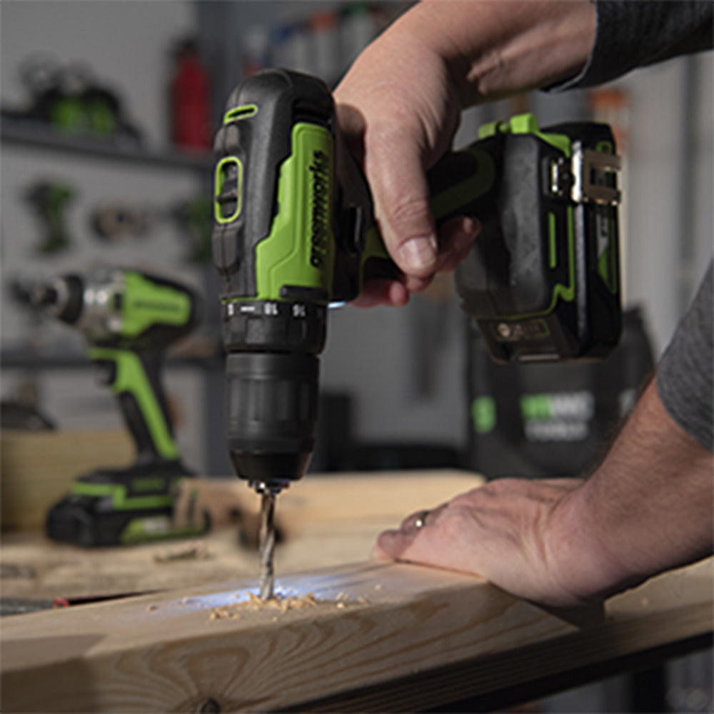POWERALL 24V Drill + Impact Wrench + Angle Grinder Set