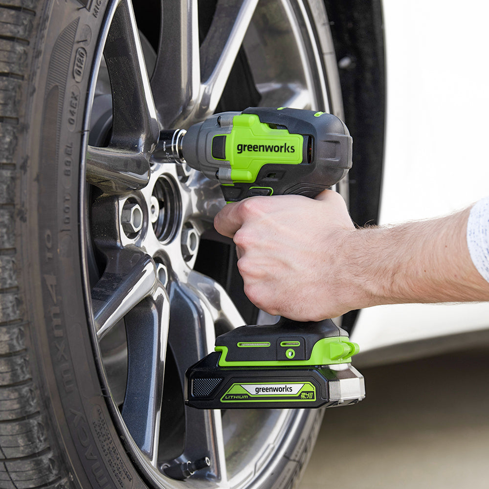 POWERALL 24V Tyre Change Set - Jack + Impact Wrench 400Nm