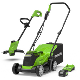 POWERALL 24V Lawn Mower 33cm + Grass Trimmer 25cm Set
