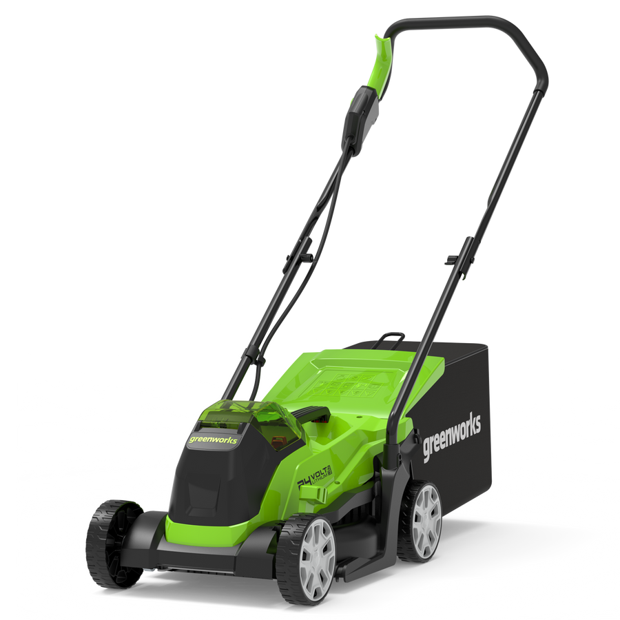 24V Battery Lawn Mower with 33cm cutting width - Greenworks ...